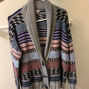 Long sleeve print sweater